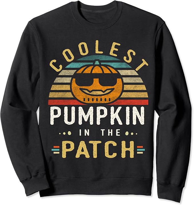Amazon.com: Retro Vintage Coolest Pumpkin In The Patch Halloween